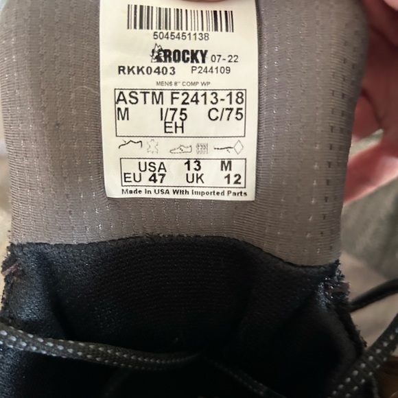 Men’s Rocky Boots Brown Composite Toe Oil & Slip Resistant Size 13 Worn Twice - Picture 7 of 7